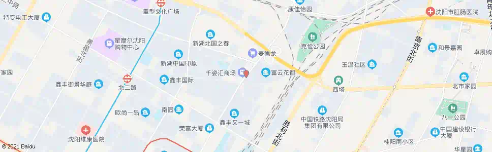 沈阳兴工街千姿汇_公交站地图_沈阳公交_妙搜公交查询2025