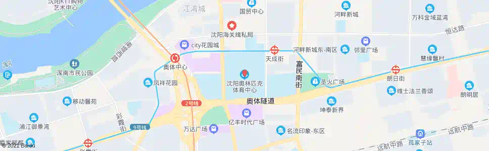 沈阳奥体中心站_公交站地图_沈阳公交_妙搜公交查询2025