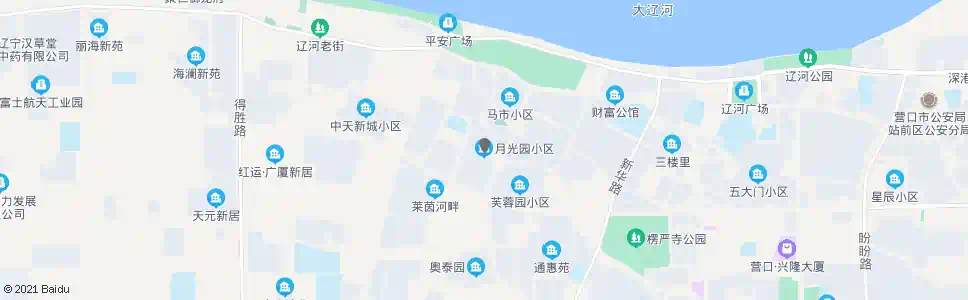 营口月光园小区_公交站地图_营口公交_妙搜公交查询2025