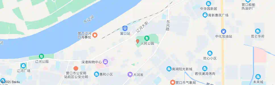 营口人民公园西门_公交站地图_营口公交_妙搜公交查询2025