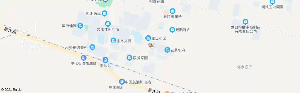 营口老边道口(龙山大街)_公交站地图_营口公交_妙搜公交查询2025