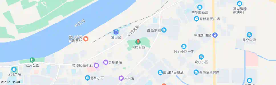 营口人民公园_公交站地图_营口公交_妙搜公交查询2025