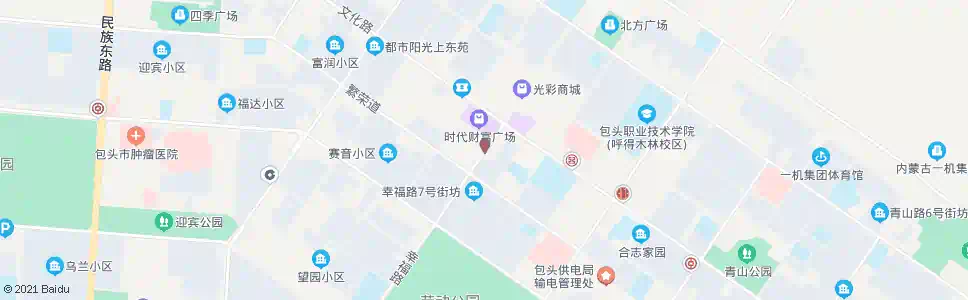 包头王府井青山店(幸福路)_公交站地图_包头公交_妙搜公交查询2025