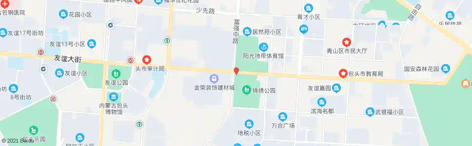 包头友谊大街_公交站地图_包头公交_妙搜公交查询2025