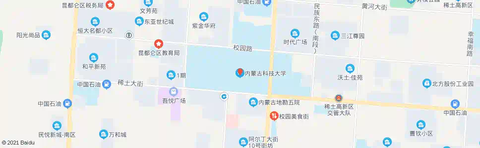 包头内蒙古科技大学_公交站地图_包头公交_妙搜公交查询2025