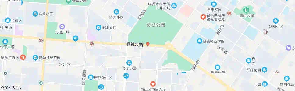 包头劳动公园南门_公交站地图_包头公交_妙搜公交查询2025