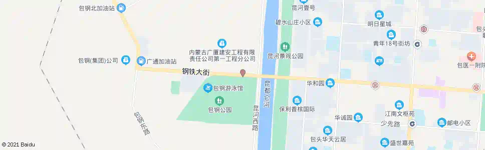 包头包钢中桥停车场_公交站地图_包头公交_妙搜公交查询2025