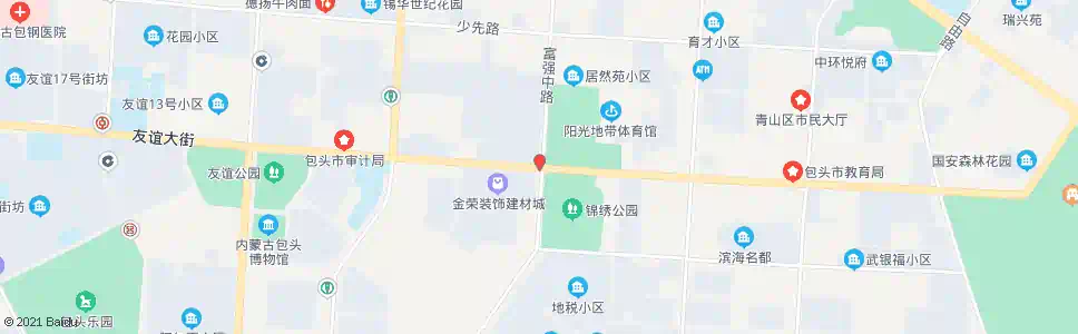 包头友谊大街(富强南路)_公交站地图_包头公交_妙搜公交查询2025