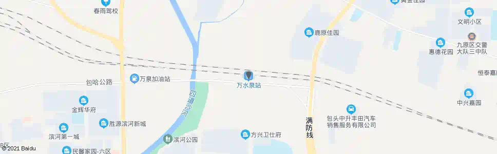 包头万水泉火车站_公交站地图_包头公交_妙搜公交查询2025