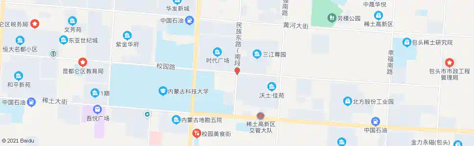 包头校园路_公交站地图_包头公交_妙搜公交查询2025