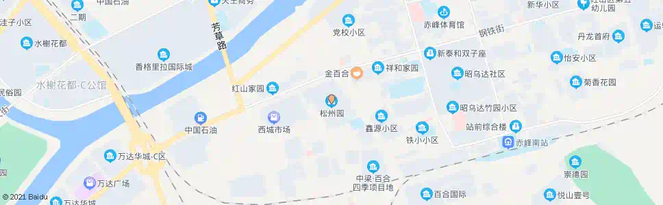 赤峰松洲园小区_公交站地图_赤峰公交_妙搜公交查询2025