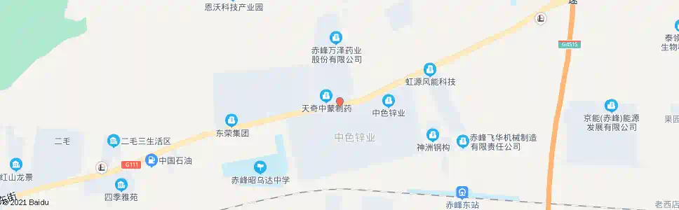 赤峰天奇制药_公交站地图_赤峰公交_妙搜公交查询2025