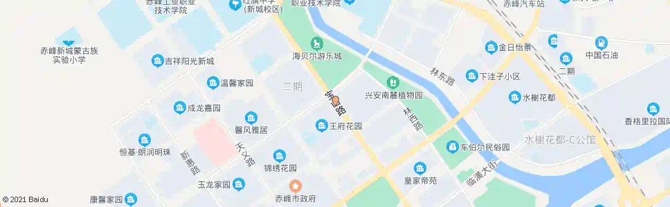 赤峰王府花园东门_公交站地图_赤峰公交_妙搜公交查询2025
