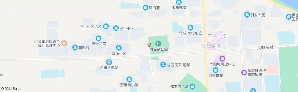 鄂尔多斯阿吉奈公园西门_公交站地图_鄂尔多斯公交_妙搜公交查询2025