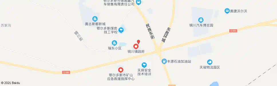 鄂尔多斯铜川镇政府_公交站地图_鄂尔多斯公交_妙搜公交查询2025