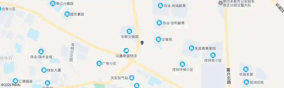 鄂尔多斯文青园_公交站地图_鄂尔多斯公交_妙搜公交查询2025