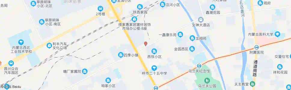 呼和浩特八一市场西口_公交站地图_呼和浩特公交_妙搜公交查询2025