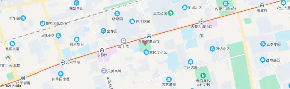 呼和浩特内蒙古展览馆_公交站地图_呼和浩特公交_妙搜公交查询2025