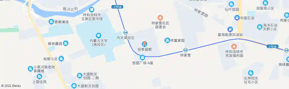 呼和浩特恒泰盛都_公交站地图_呼和浩特公交_妙搜公交查询2025