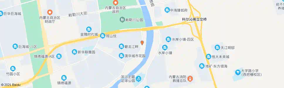 呼和浩特河畔家园_公交站地图_呼和浩特公交_妙搜公交查询2025