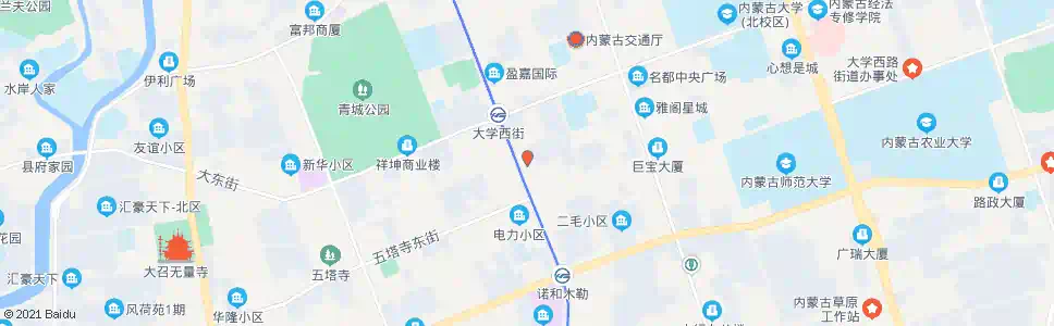 呼和浩特送变电三处_公交站地图_呼和浩特公交_妙搜公交查询2025