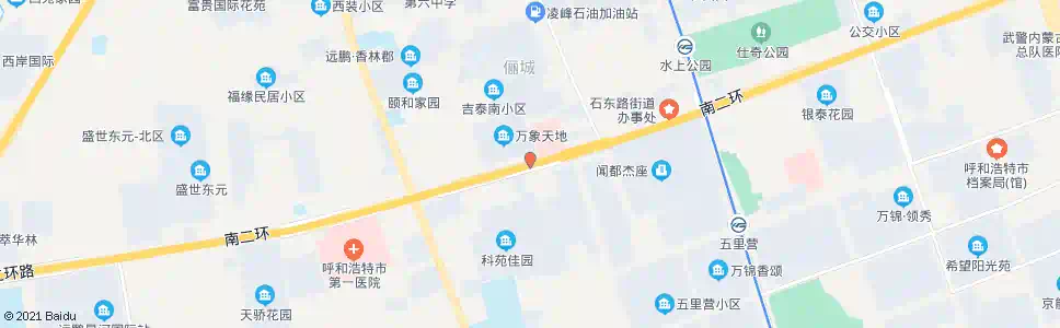 呼和浩特呼市第二医院_公交站地图_呼和浩特公交_妙搜公交查询2025