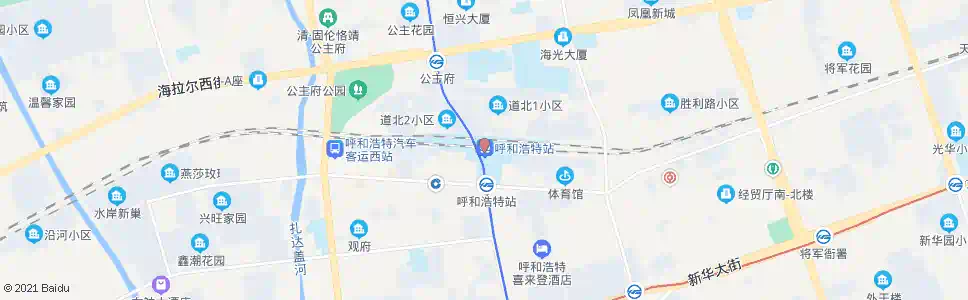 呼和浩特呼伦贝尔北路北口_公交站地图_呼和浩特公交_妙搜公交查询2025