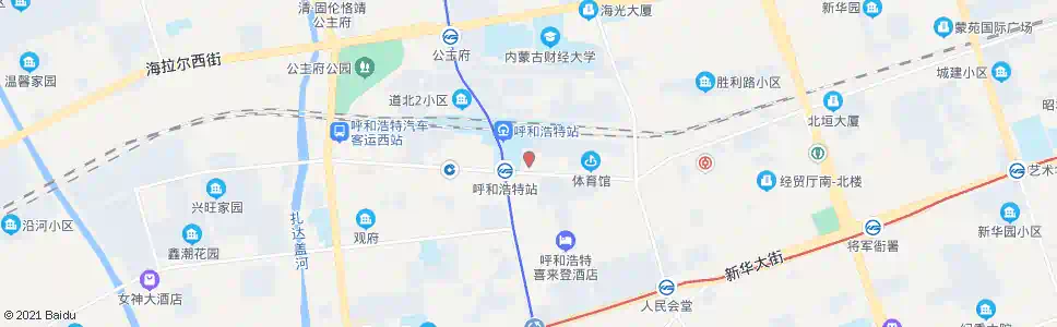 呼和浩特邮车站_公交站地图_呼和浩特公交_妙搜公交查询2025