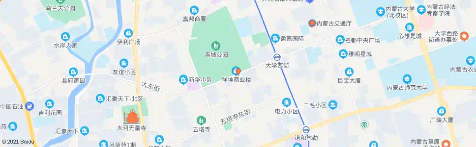 呼和浩特公园南门_公交站地图_呼和浩特公交_妙搜公交查询2025