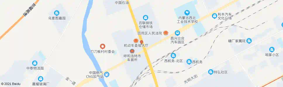呼和浩特海拉尔西街站(金海五金机电城)_公交站地图_呼和浩特公交_妙搜公交查询2025
