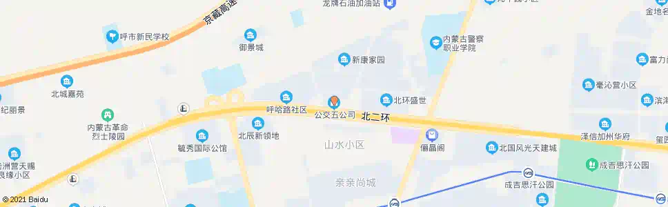 呼和浩特公交五公司_公交站地图_呼和浩特公交_妙搜公交查询2025