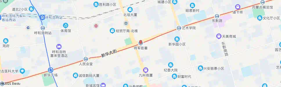 呼和浩特将军衙署_公交站地图_呼和浩特公交_妙搜公交查询2025