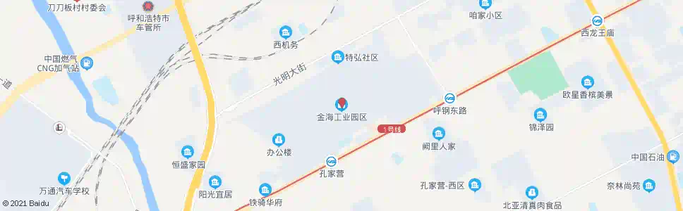 呼和浩特金海工业园区_公交站地图_呼和浩特公交_妙搜公交查询2025