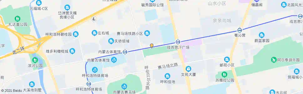 呼和浩特成吉思汗广场_公交站地图_呼和浩特公交_妙搜公交查询2025