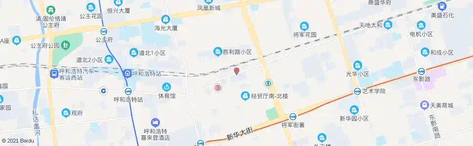 呼和浩特北垣西街_公交站地图_呼和浩特公交_妙搜公交查询2025