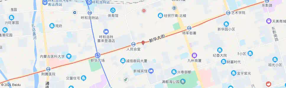 呼和浩特新世纪广场_公交站地图_呼和浩特公交_妙搜公交查询2025