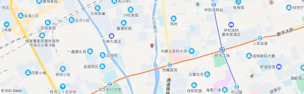 呼和浩特呼铁三小_公交站地图_呼和浩特公交_妙搜公交查询2025