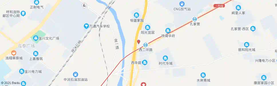 呼和浩特新华西街站_公交站地图_呼和浩特公交_妙搜公交查询2025