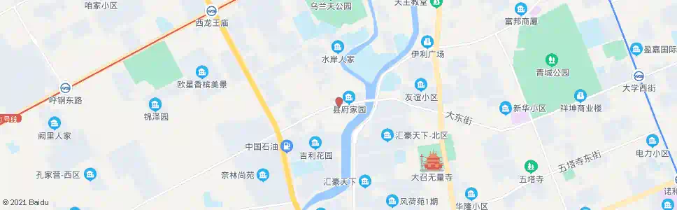 呼和浩特县府街东口_公交站地图_呼和浩特公交_妙搜公交查询2025