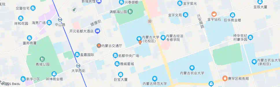 呼和浩特内蒙古大学_公交站地图_呼和浩特公交_妙搜公交查询2025