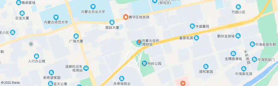 呼和浩特自然博物馆_公交站地图_呼和浩特公交_妙搜公交查询2025
