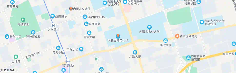 呼和浩特师范大学_公交站地图_呼和浩特公交_妙搜公交查询2025