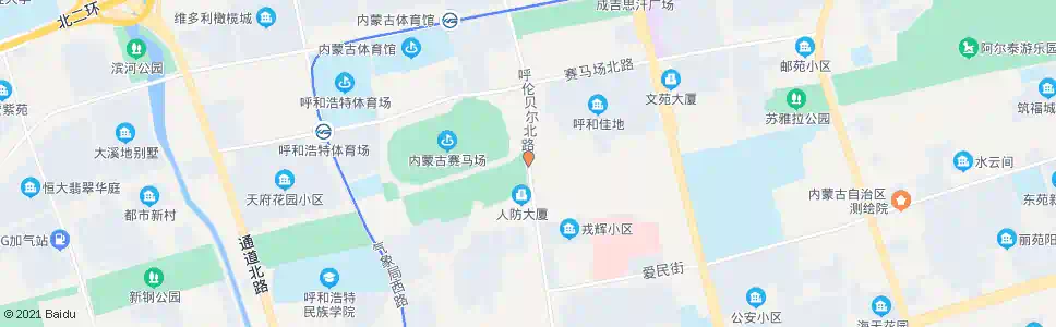 呼和浩特北郊公园_公交站地图_呼和浩特公交_妙搜公交查询2025