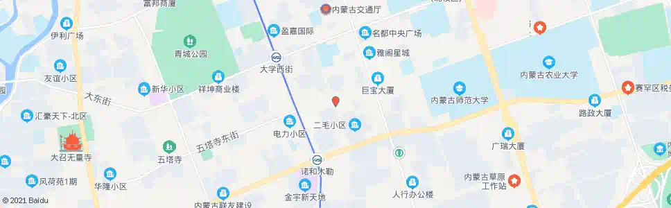 呼和浩特娜荷芽外语学校_公交站地图_呼和浩特公交_妙搜公交查询2025