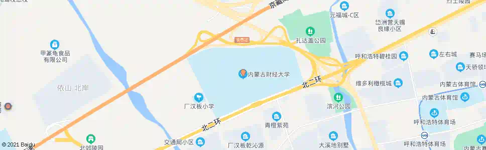 呼和浩特财经学院_公交站地图_呼和浩特公交_妙搜公交查询2025