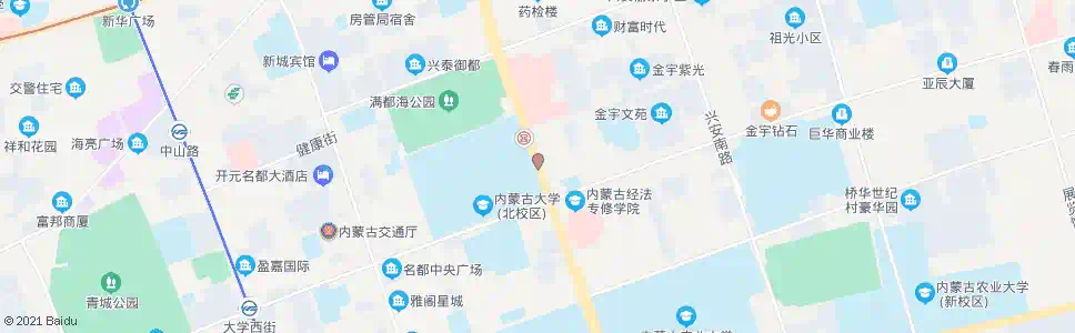 呼和浩特内蒙古大学东门_公交站地图_呼和浩特公交_妙搜公交查询2025