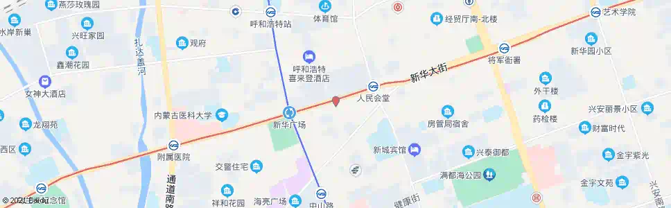 呼和浩特内蒙古银行_公交站地图_呼和浩特公交_妙搜公交查询2025