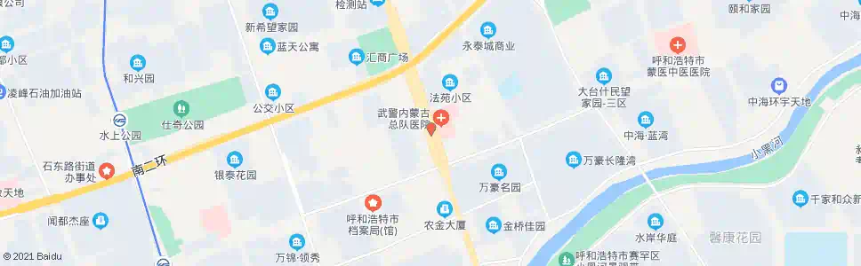 呼和浩特武警医院(金桥)_公交站地图_呼和浩特公交_妙搜公交查询2025