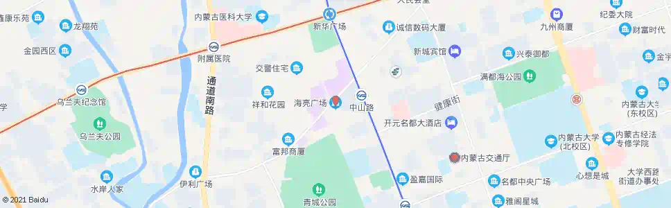 呼和浩特海亮广场_公交站地图_呼和浩特公交_妙搜公交查询2025