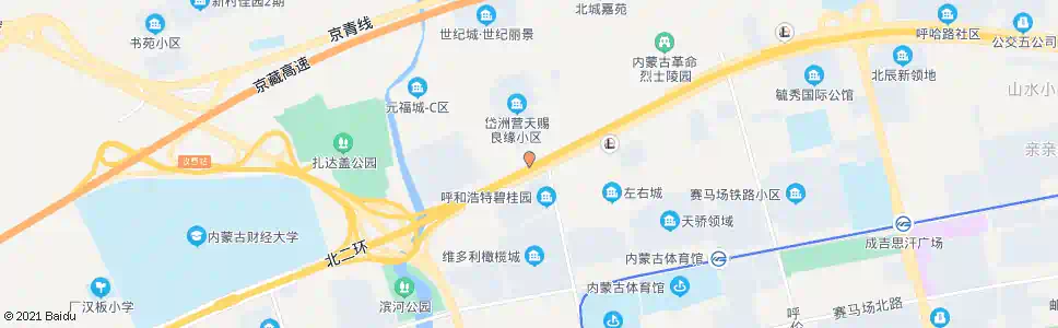 呼和浩特通道北路站(元福城)_公交站地图_呼和浩特公交_妙搜公交查询2025